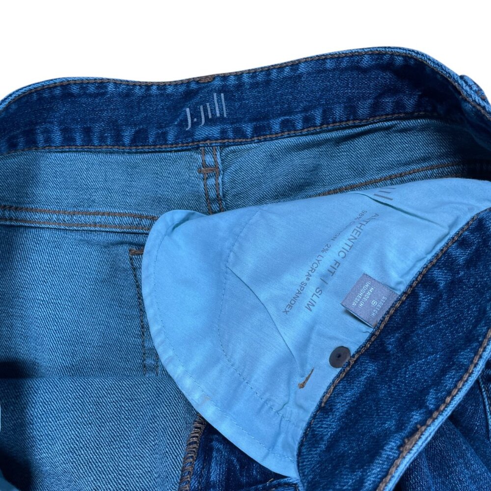 J Jill Women's Dark Blue Stretch Slim Authentic Fit Jeans Size 8 Measures: 30x30 - Picture 6 of 8